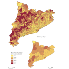 Mapa 2.11. Un terç de gent gran a la ruralia
