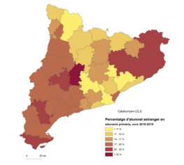 Mapa 2.17. La immigració arriba a les aules rurals