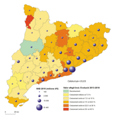 Mapa 3.12. Un cert endarreriment rural en la generació de riquesa
