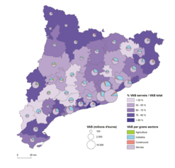 Mapa 3.13. Contrastos de l’especialització productiva