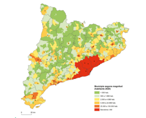Mapa 1.1. La Catalunya interior expressió de la ruralitat